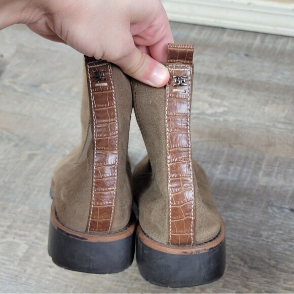 🌏 Sam Edelman Jaclyn brown waterproof suede ankle chelsea boots - Picture 8 of 12